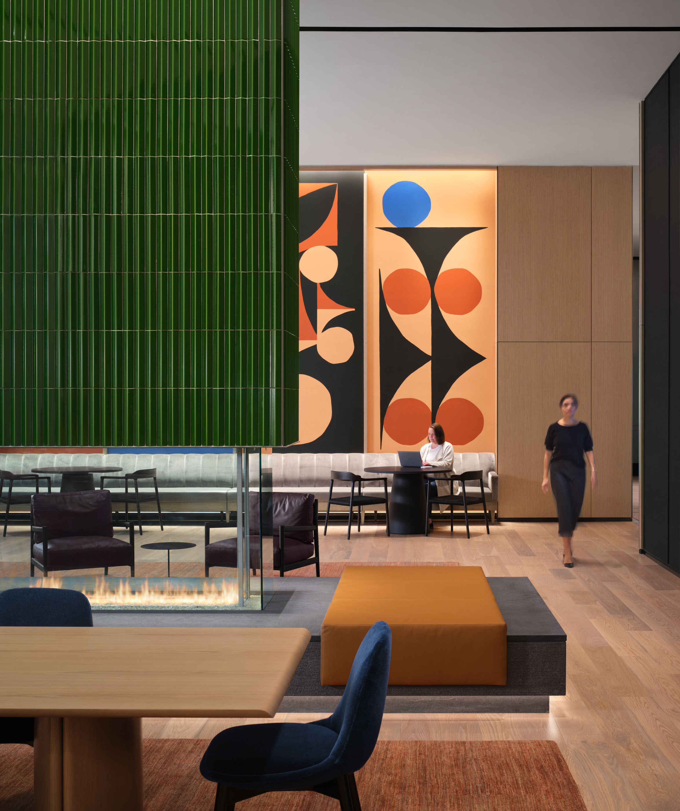 120 S Lounge Fireplace
